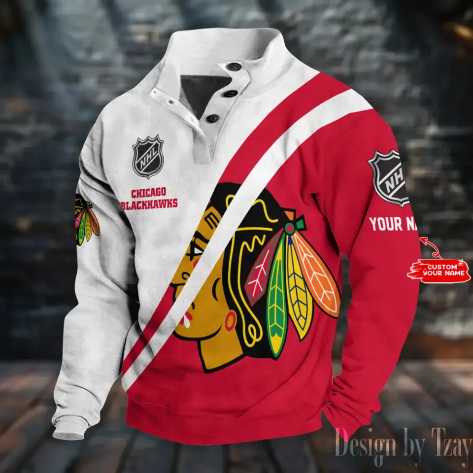 Chicago Blackhawks Stand Collar Sweatshirts