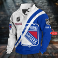 New York Rangers Stand Collar Sweatshirt, Custom Gift For Fan