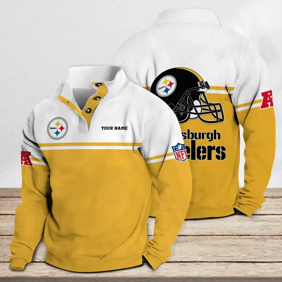 Pittsburgh Steeler Casual Stand Collar Sweatshirt