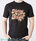 Merry and Bright Christmas Shirt, Leopard Print Christmas Shirt
