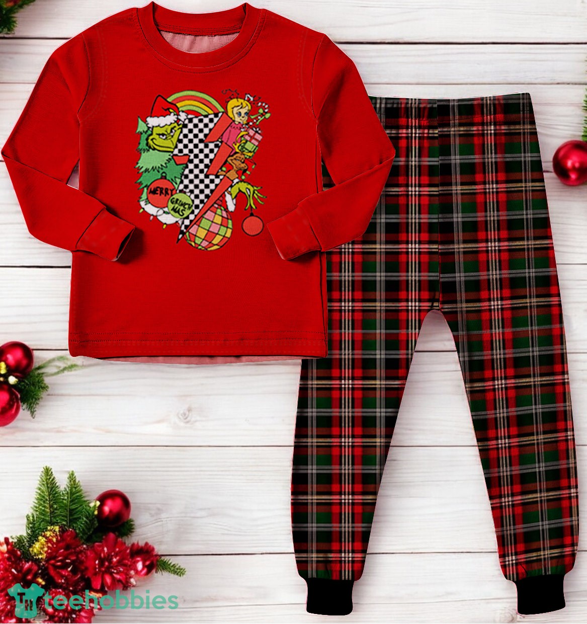 Merry Grinchmas The Grinch And Friends Christmas Couple Family Matching Pajamas Set
