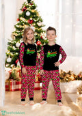 Merry Grinchmas The Grinch Christmas Plaid Pattern Family Matching Pajamas Set
