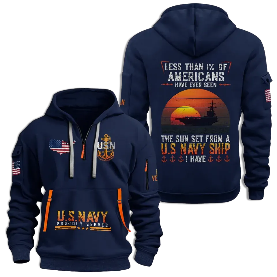 Less Than 1% Navy Ship uarter Tactical Hoodie