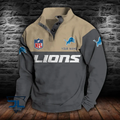 Detroit Lion s Stand Collar Sweatshirts