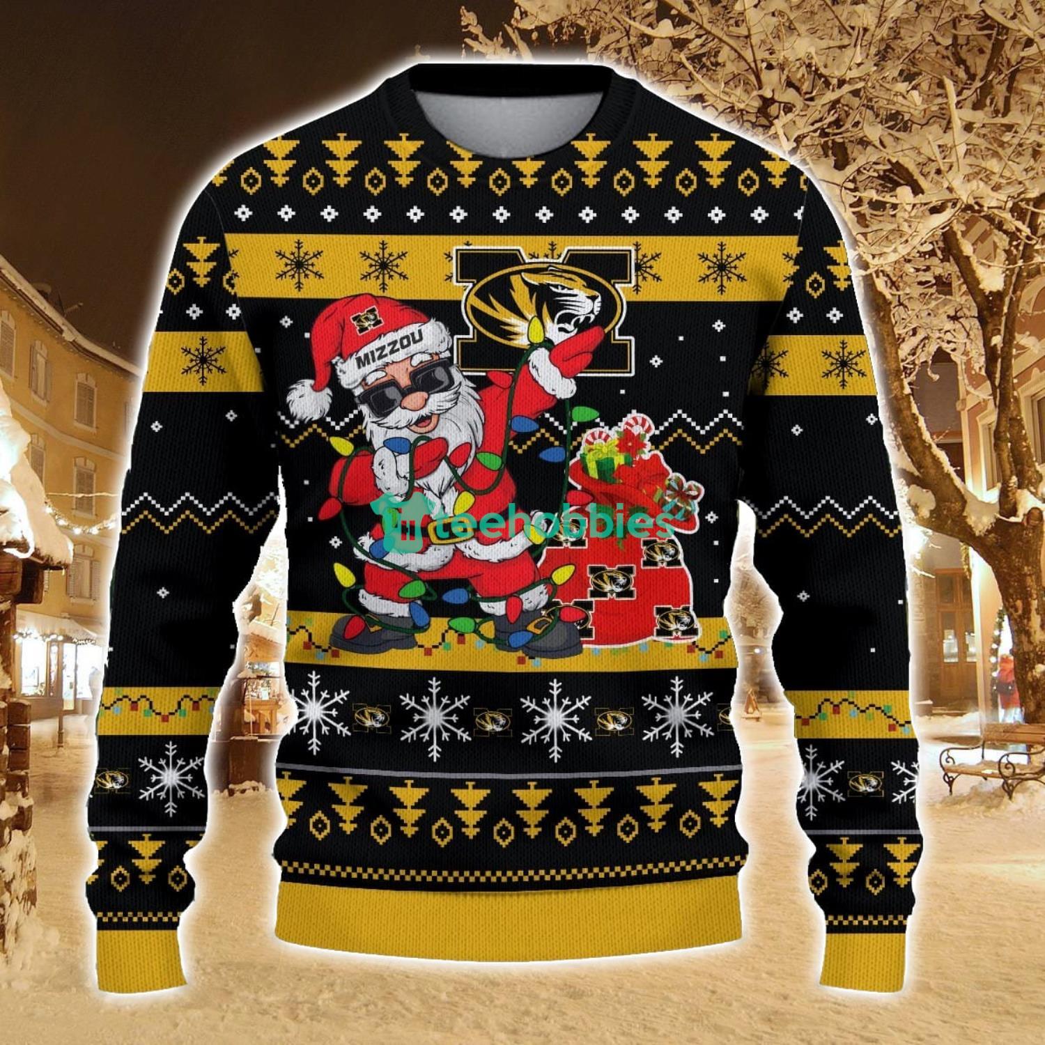 Missouri Tigers Santa Claus Ugly Christmas Sweater All Printed Sweater For Fans Gift Ideas