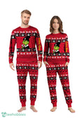 MLB Grinch Cincinnati Reds MLB Custom Name Christmas Knitting Pattern Matching Family Pajamas Set