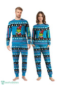 MLB Grinch Miami Marlins MLB Custom Name Christmas Knitting Pattern Matching Family Pajamas Set