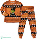 MLB Grinch San Francisco Giants MLB Custom Name Christmas Knitting Pattern Matching Family Pajamas Set
