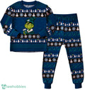 MLB Grinch Seattle Mariners MLB Custom Name Christmas Knitting Pattern Matching Family Pajamas Set