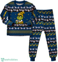 MLB Grinch Tampa Bay Rays MLB Custom Name Christmas Knitting Pattern Matching Family Pajamas Set