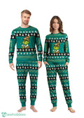 NBA Grinch Boston Celtics Custom Name Christmas Knitting Pattern Matching Family Pajamas Set