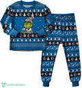 NBA Grinch Dallas Mavericks Custom Name Christmas Knitting Pattern Matching Family Pajamas Set