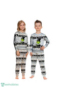 NBA Grinch San Antonio Spurs Custom Name Christmas Knitting Pattern Matching Family Pajamas Set