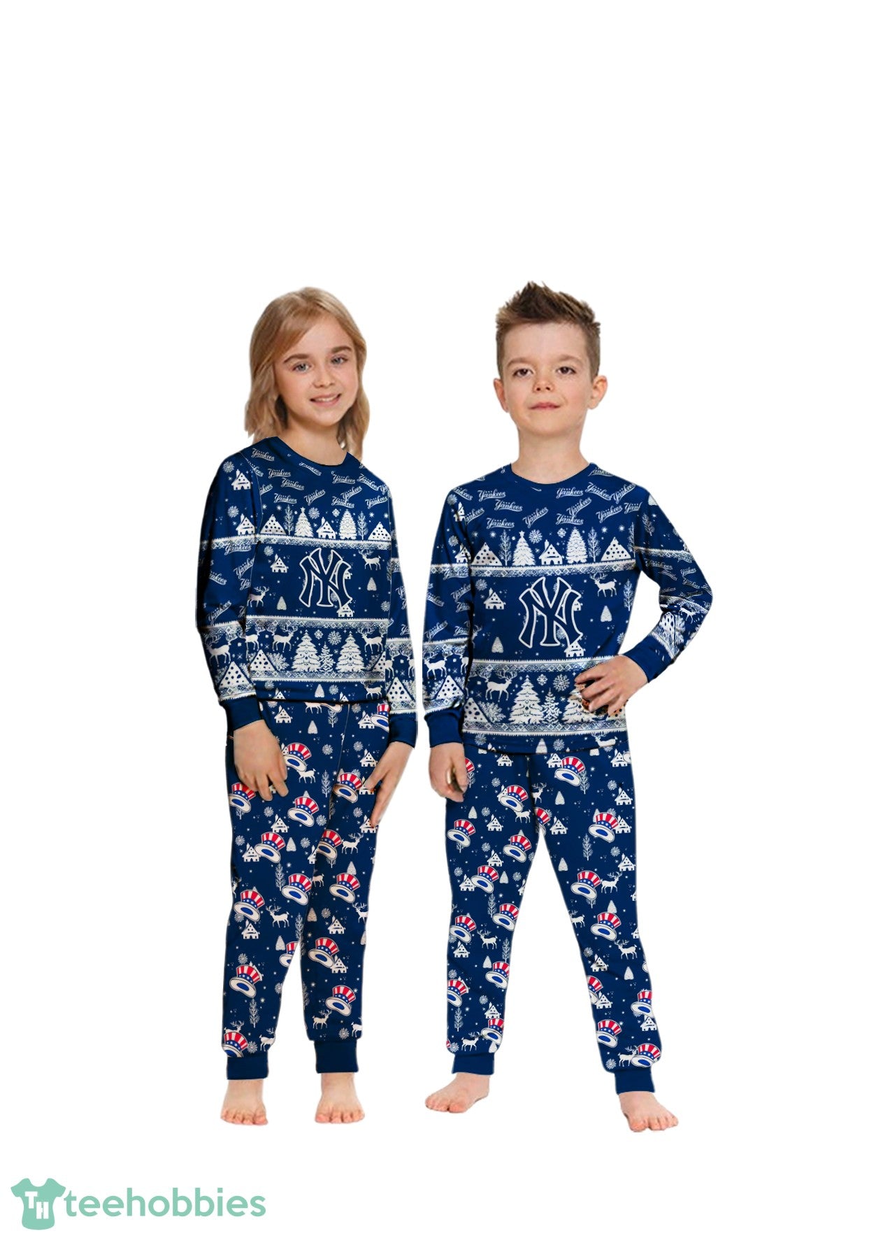 New York Yankees MLB Christmas Pattern Family Matching Pajamas Sets Best Gift For Christmas