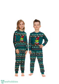 NHL Grinch Minnesota Wild Custom Name Christmas Knitting Pattern Matching Family Pajamas Set