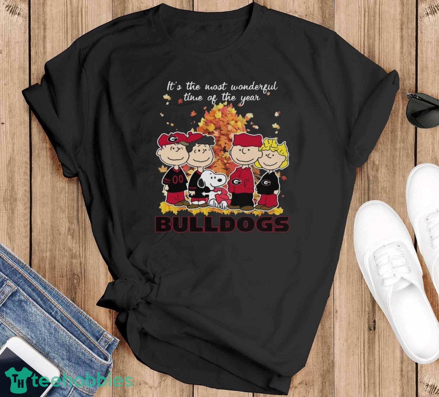 2024 It’s The Most Wonderful Time Of The Year Peanuts Characters X Georgia Bulldogs T-Shirt