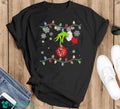 Grinch Hand Holding Ornament Houston Texans Christmas Light Shirt