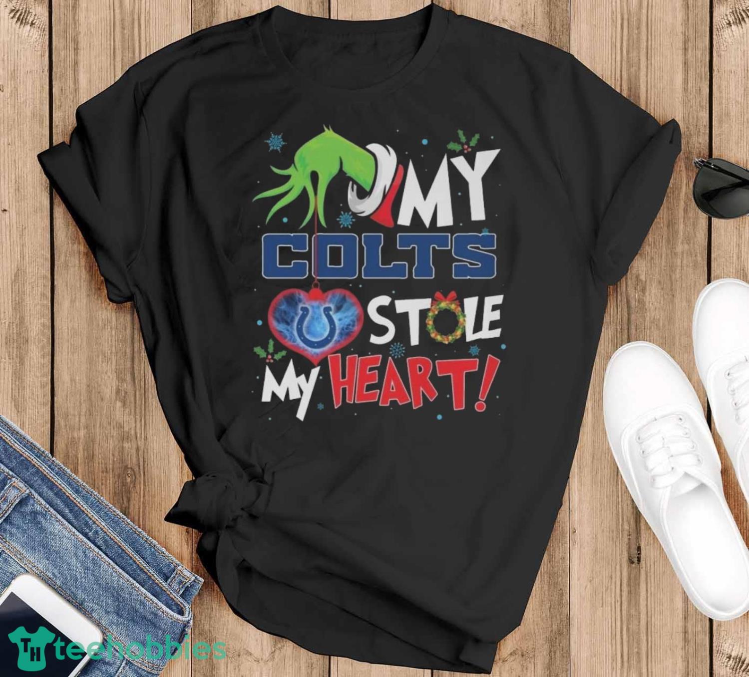 Grinch Hand My Indianapolis Colts Stole My Heart Football 2024 Shirt