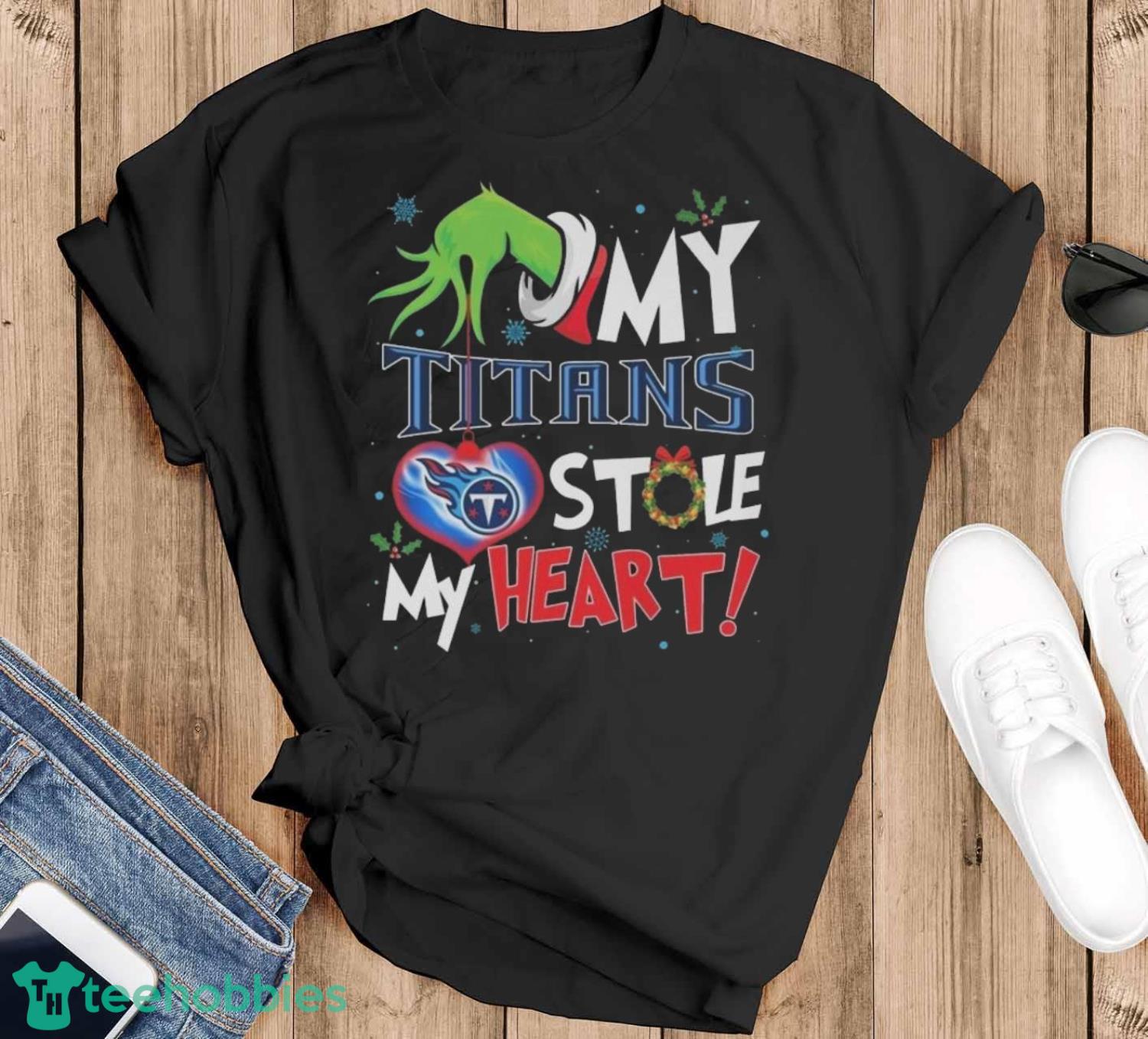 Grinch Hand My Tennessee Titans Stole My Heart Football 2024 Shirt