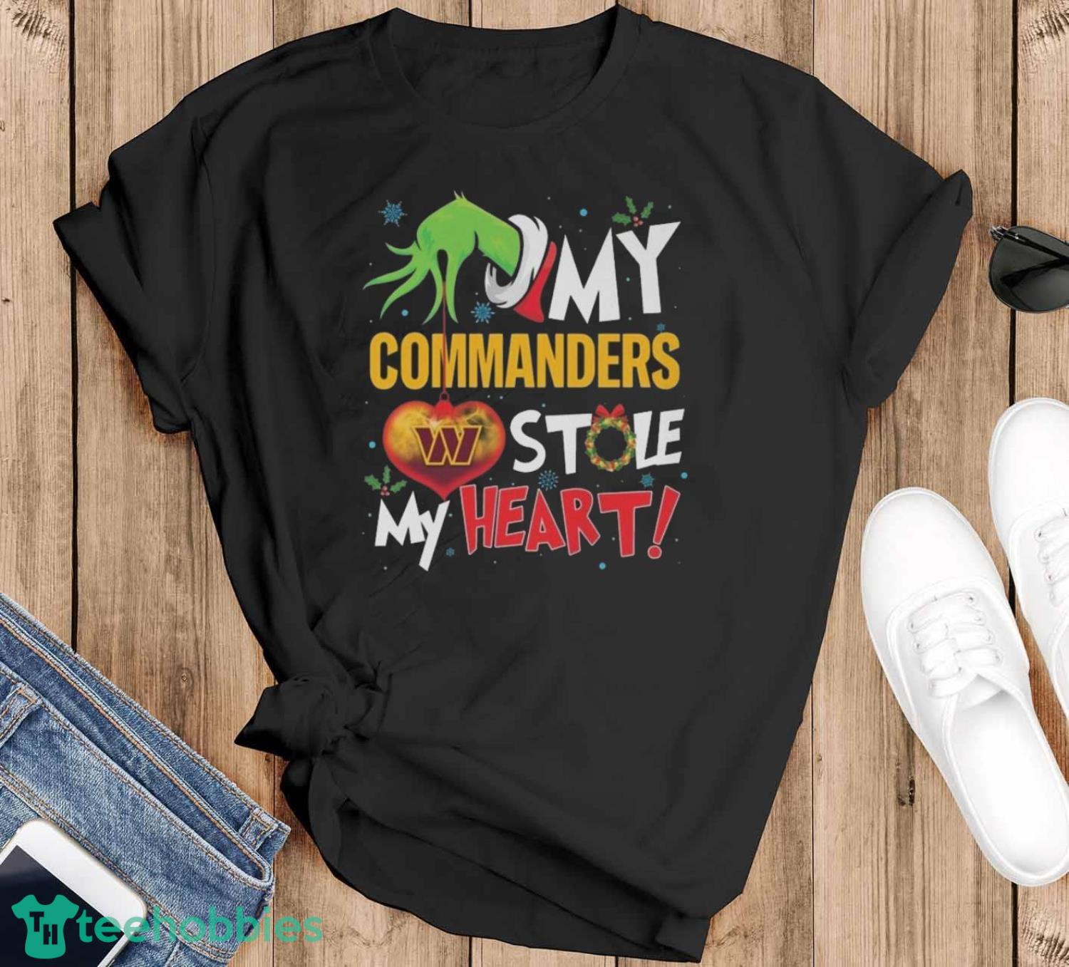 Grinch Hand My Washington Commanders Stole My Heart Football 2024 Shirt