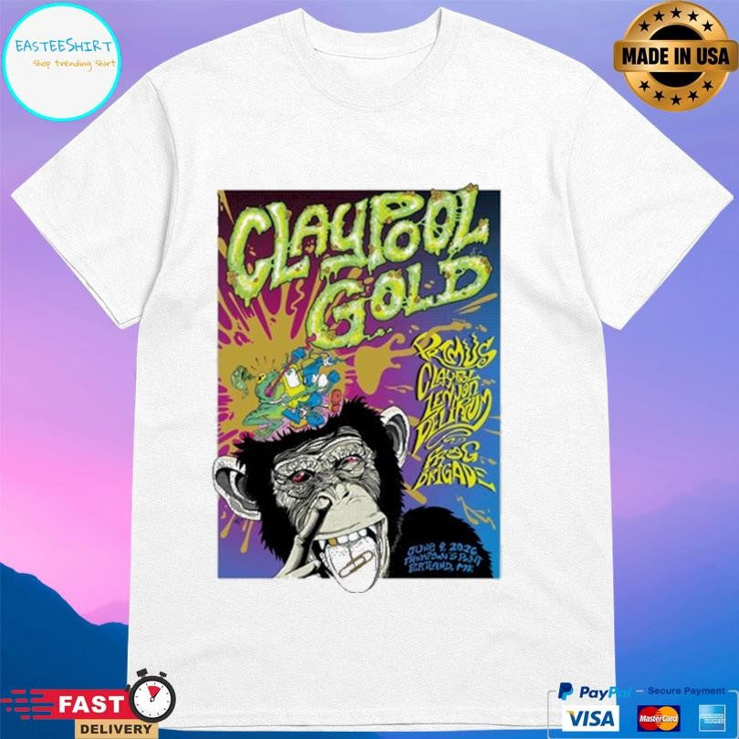Primus Portland Me 6 9 2026 Claypool Gold Tour Shirt
