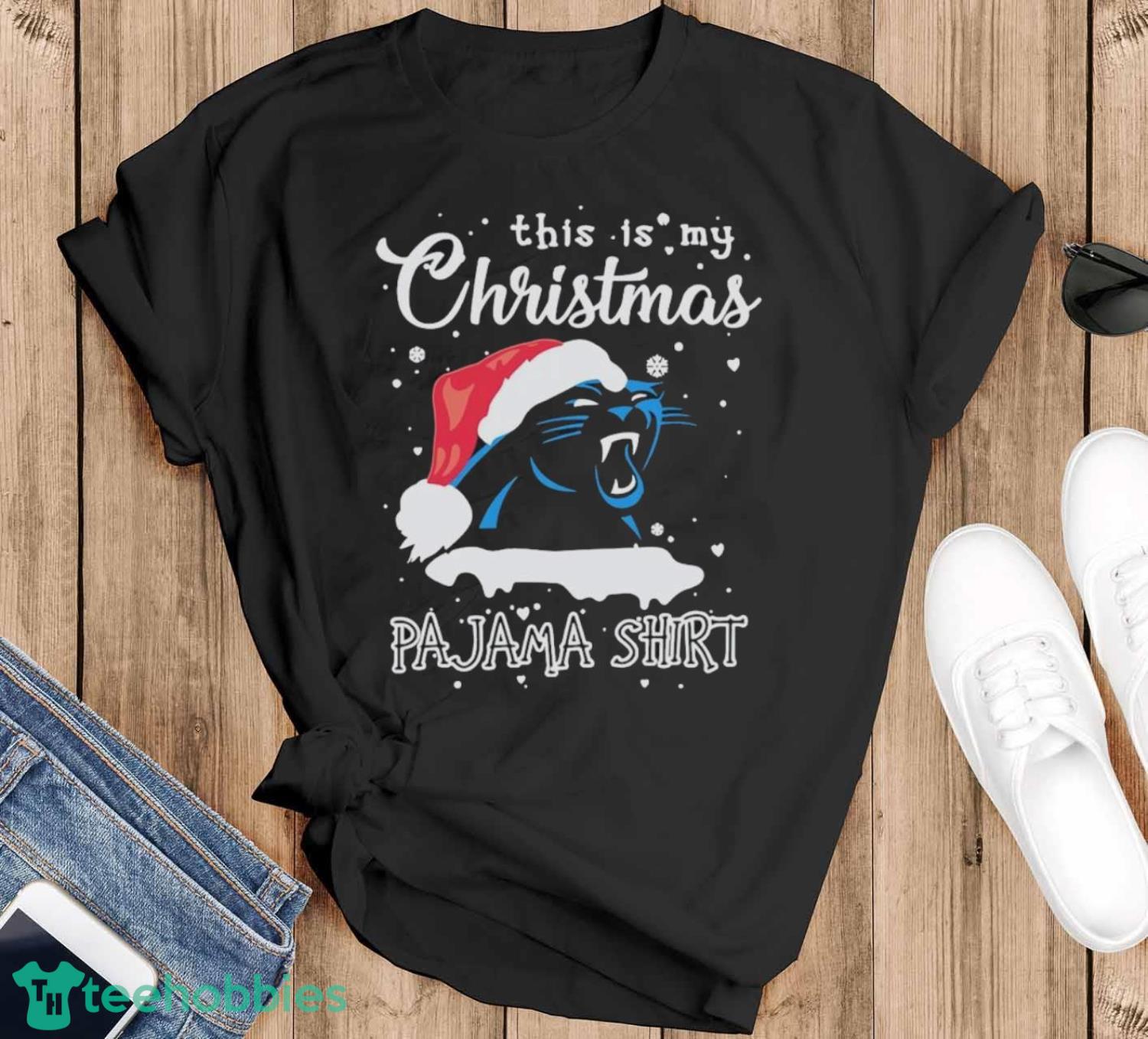 This Is My Christmas Pajama Shirt Carolina Panthers Logo Shirt