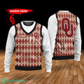 Oklahoma Sooners Custom Name New Style Sweater Ghile Style 3D Print Christmas Sweater