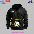 Oreg ducks Gang Green Half Zip Hoodie Tactical Hoodie
