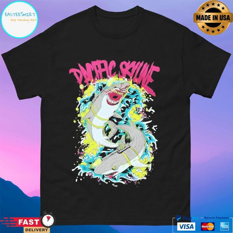 Pacific Skyline Band Sharks With Frickin Lazers Shirt