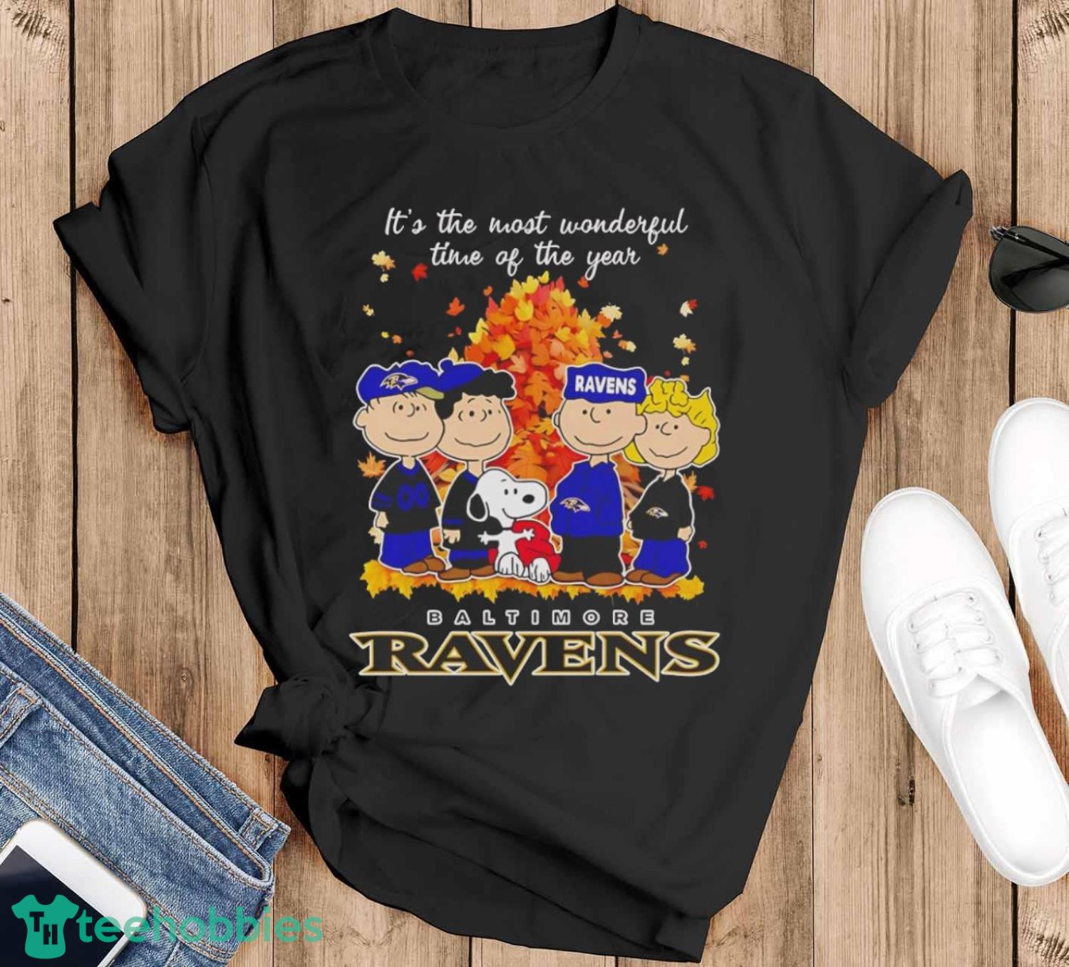 Peanuts Fall Baltimore Ravens the most wonderful of the year shirt