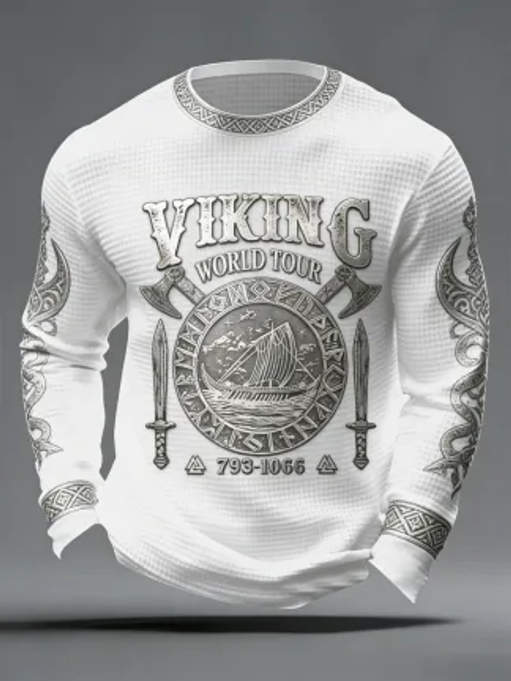 Men's Waffle Sweatshirt Viking Style