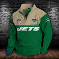 New York Jets Double Breasted Stand Collar Sweatshirts