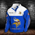 Minnesota Vikings Stand Collar Sweatshirt
