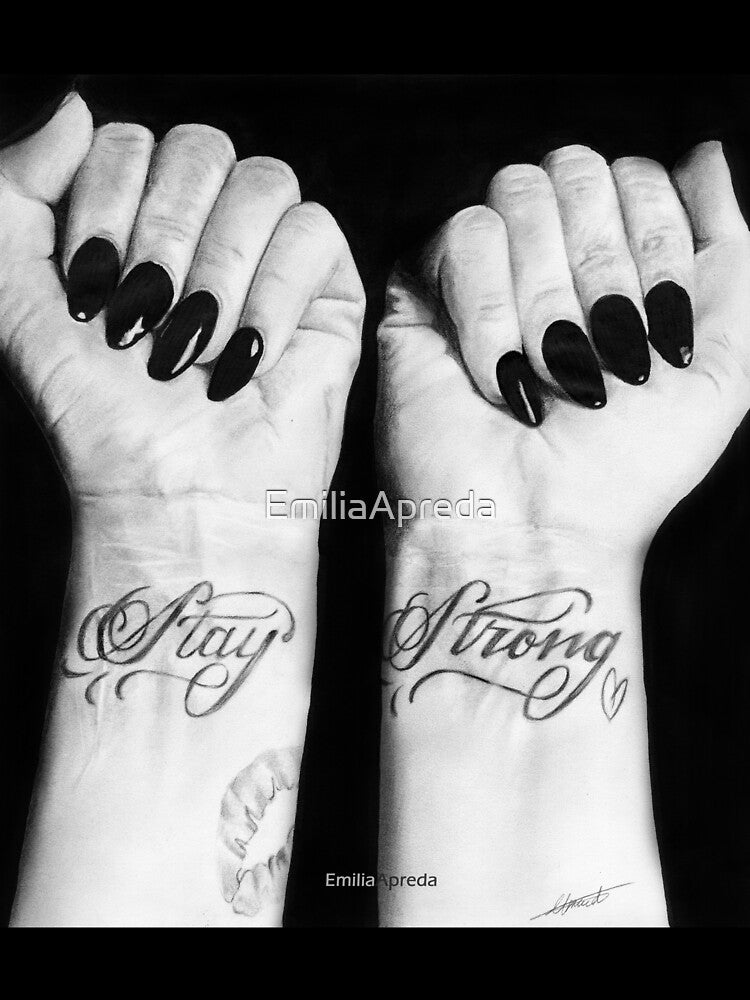 Demi Lovato Wrist Tattoo Drawing by EmiliaApreda