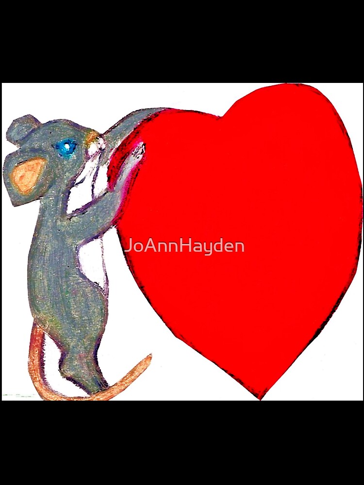 LITTLE VALENTINE MOUSE WITH A BIG HEART by JoAnnHayden