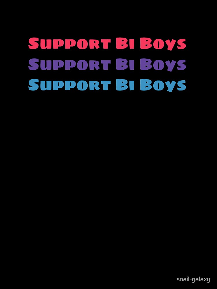 Support Bi Boys - Written In Bi Pride Flag Colors by snail-galaxy
