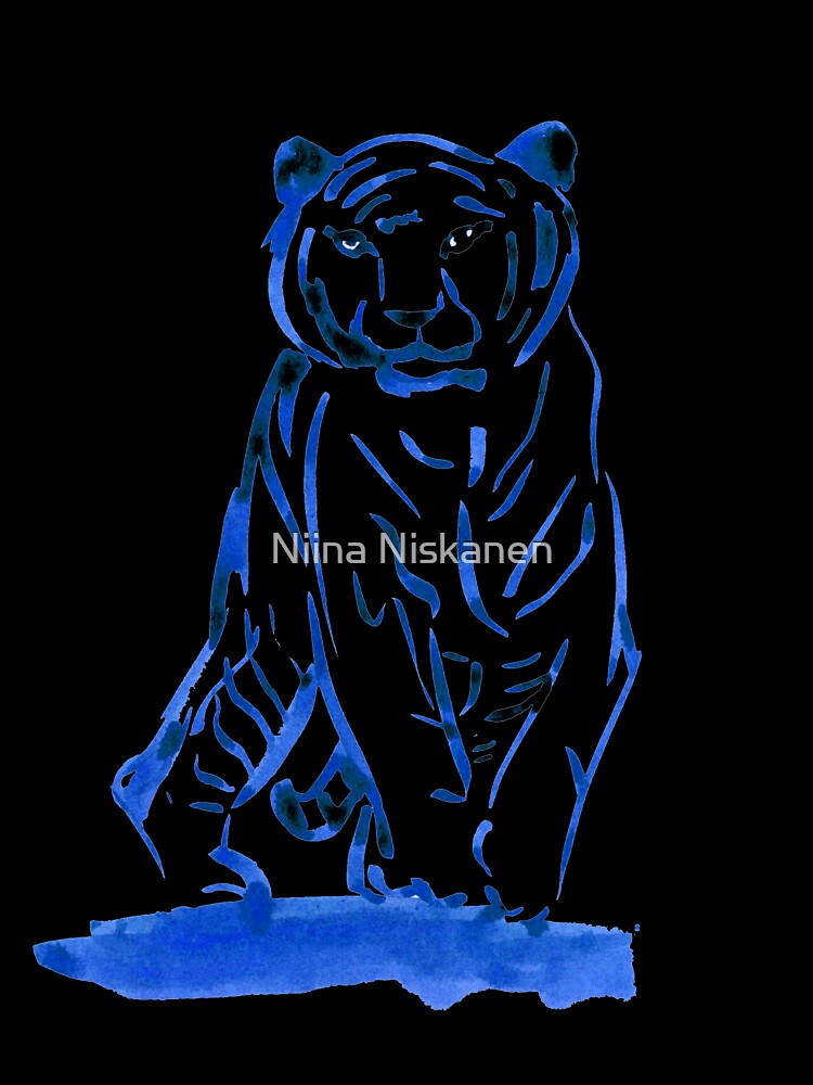 Approaching Tiger - Blue by Niina  Niskanen