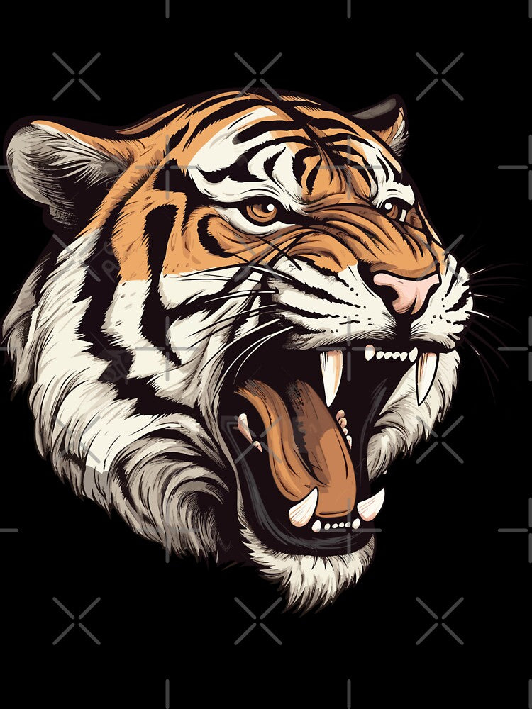 Roaring Tiger - Majestic Wildlife Art Print by QualityQuest