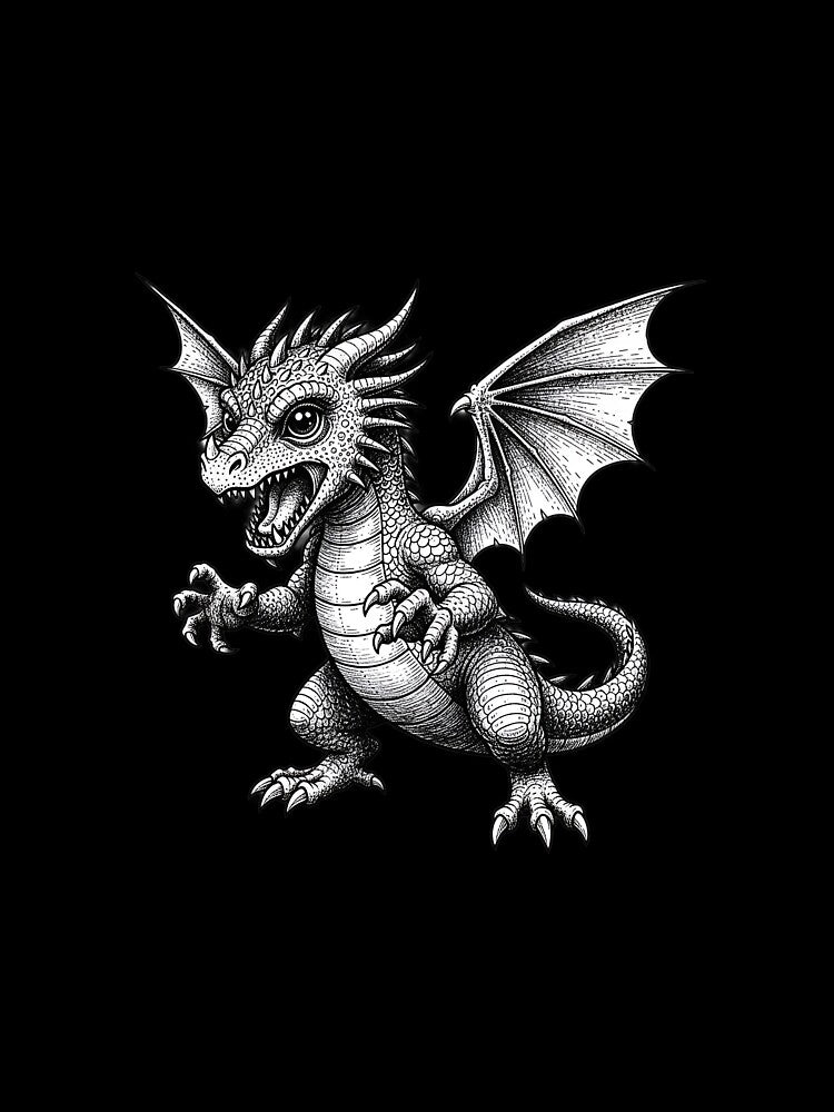 Ferocious Baby Dragon Battle Stance by DragonSerpent Ink