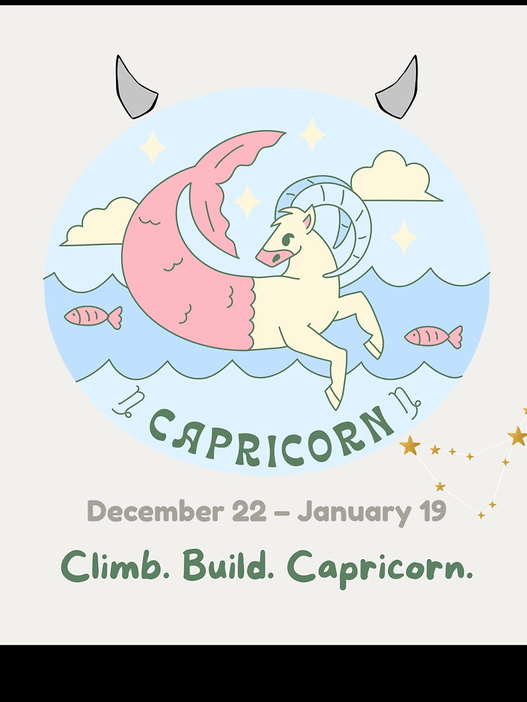 Capricorn Zodiac Sign | Minimal Elegant Astrology Design by Sparlio