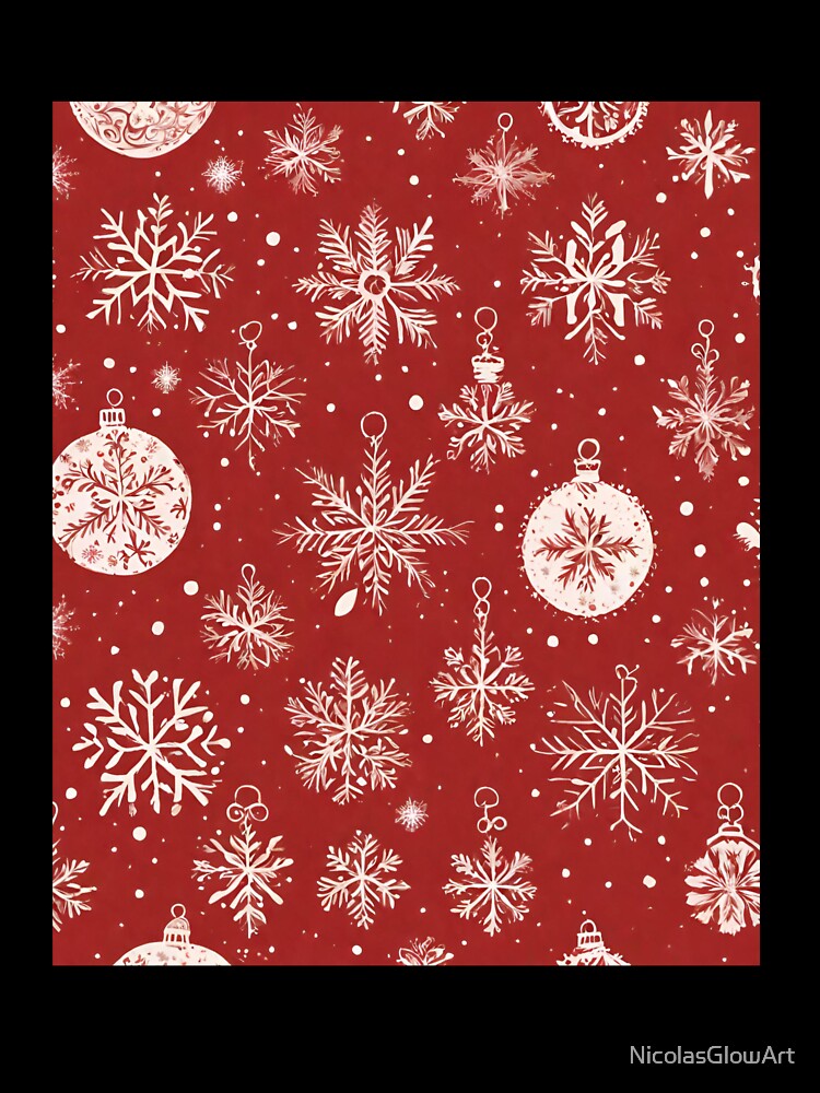 Christmas Red Pattern by NicolasGlowArt