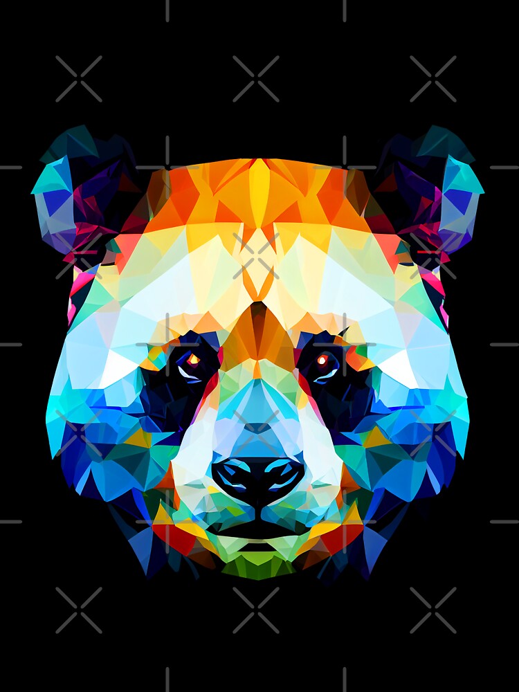 Geometric vector Panda face #2 by Artistic Pandas