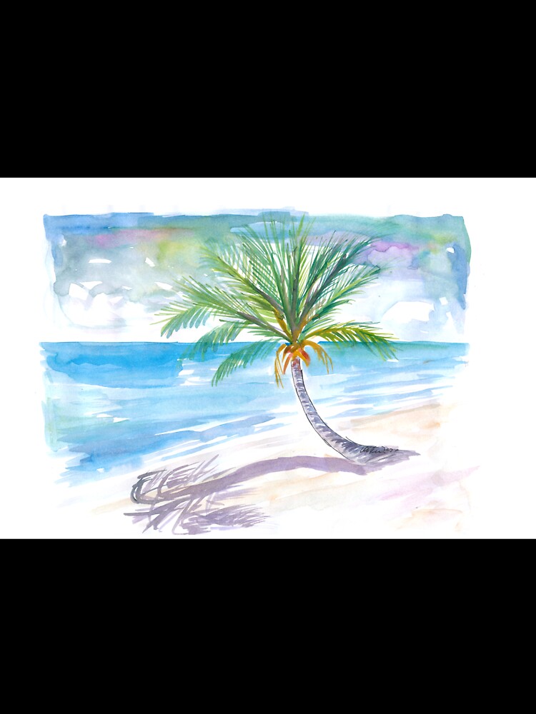 Big Palm For Dreaming Away On A White Caribbean Beach by artshop77