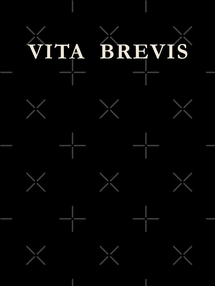Vita Brevis Latin Dark Academia Minimal Text by semenol