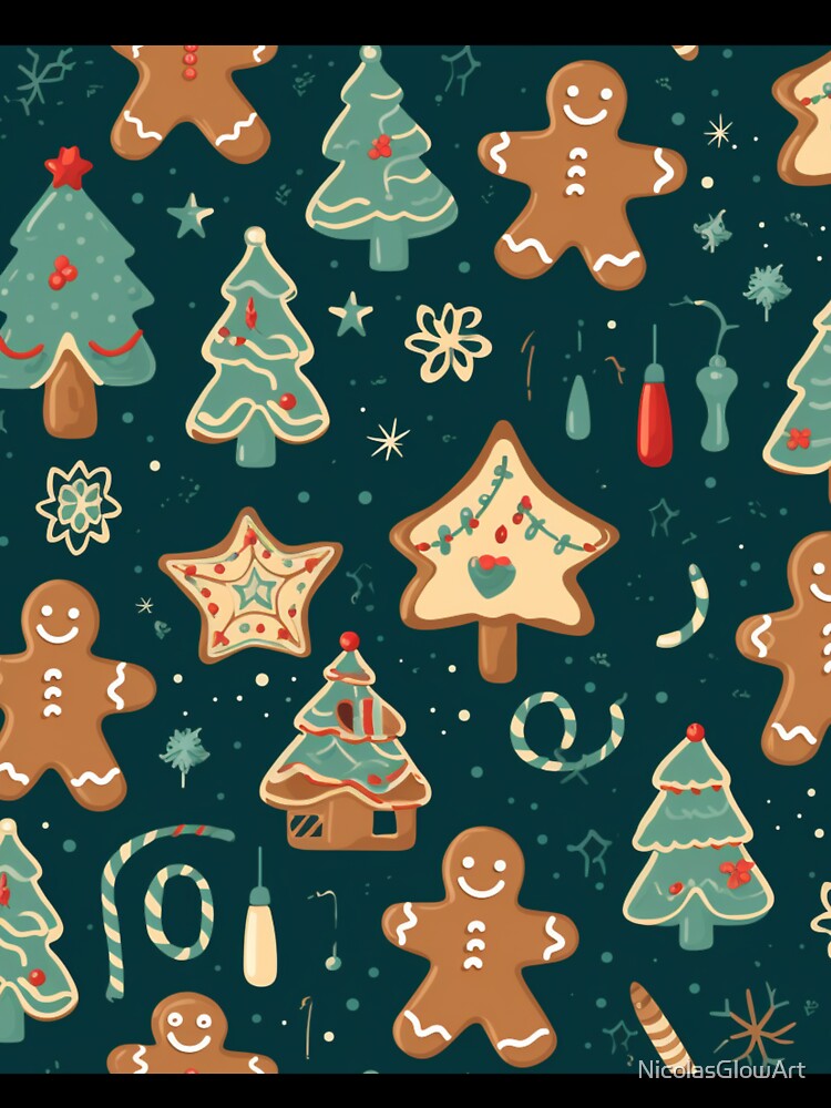 Christmas Cookies Scarves by NicolasGlowArt