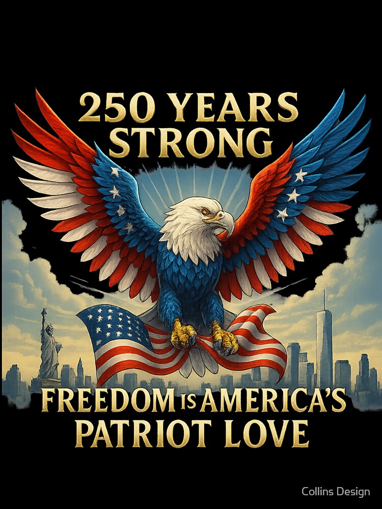 250th anniversary of the usa - freedom eagle – 250 years strong over the city by Collins Design
