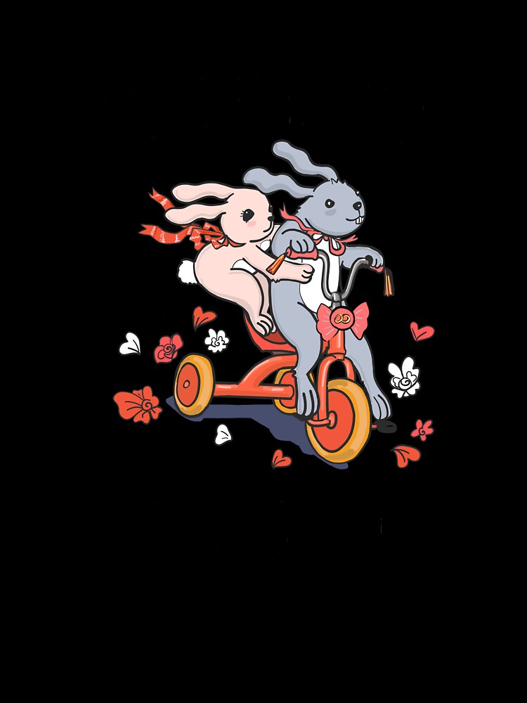 Just Married 5 Years Ago - 5th Anniversary Couple Bunnies Tee, Phone Cases And Other Gifts by MemWear