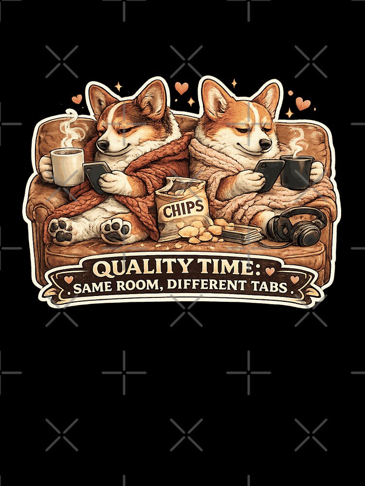 Corgi Couple Gift Modern Relationship Anniversary Humor by Gentlestate