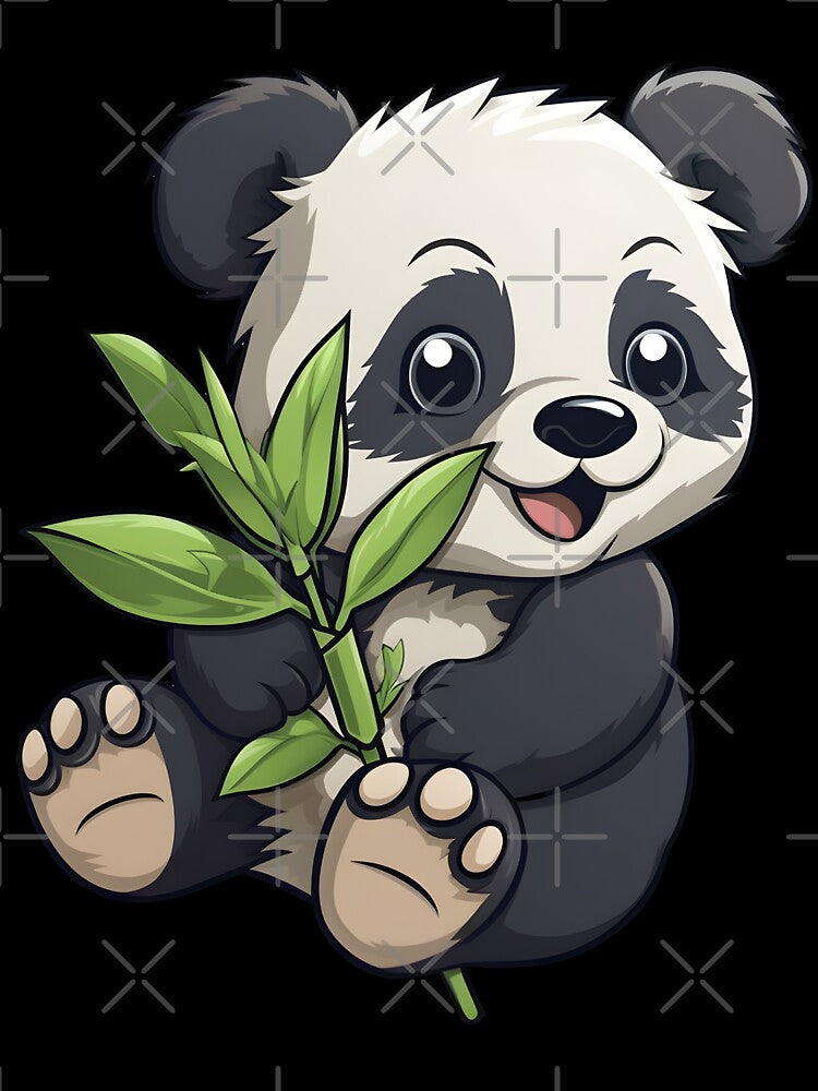 Cute panda - Baby panda - Bamboo leafs - Sweet panda - Happy bear cub sticker by StickerForDays