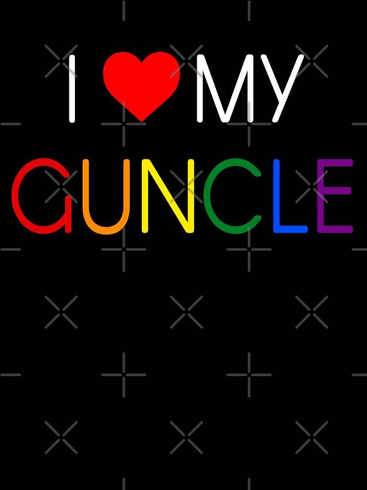 I Love Heart My Guncle Design I Heart Love My Gay Uncle Gift by MarOlv
